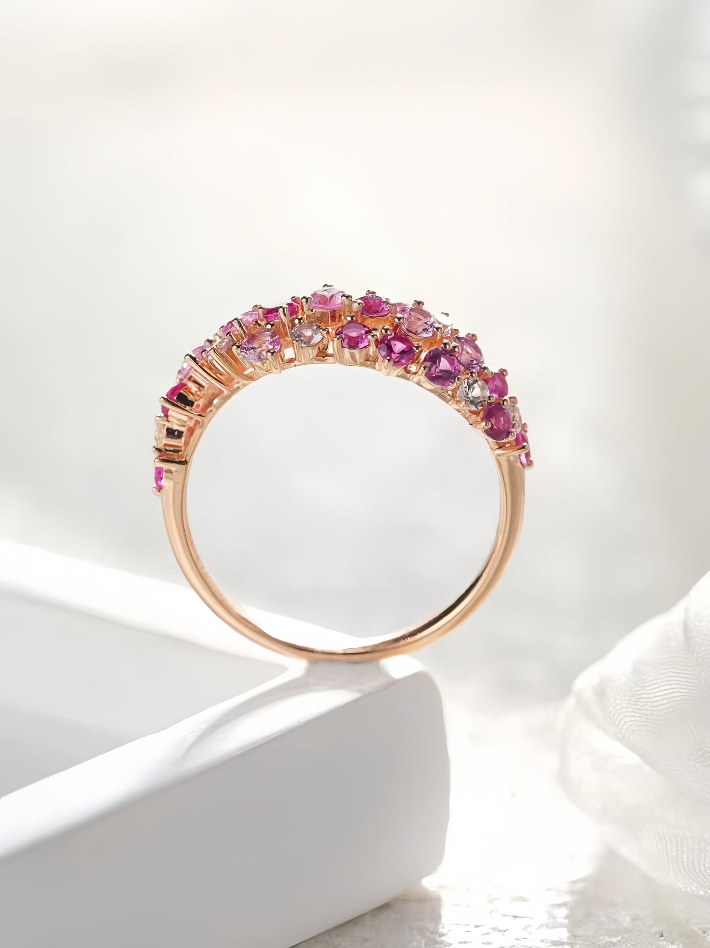 Rainbow Sapphire 18k Gold Ring (Item No. SA134)