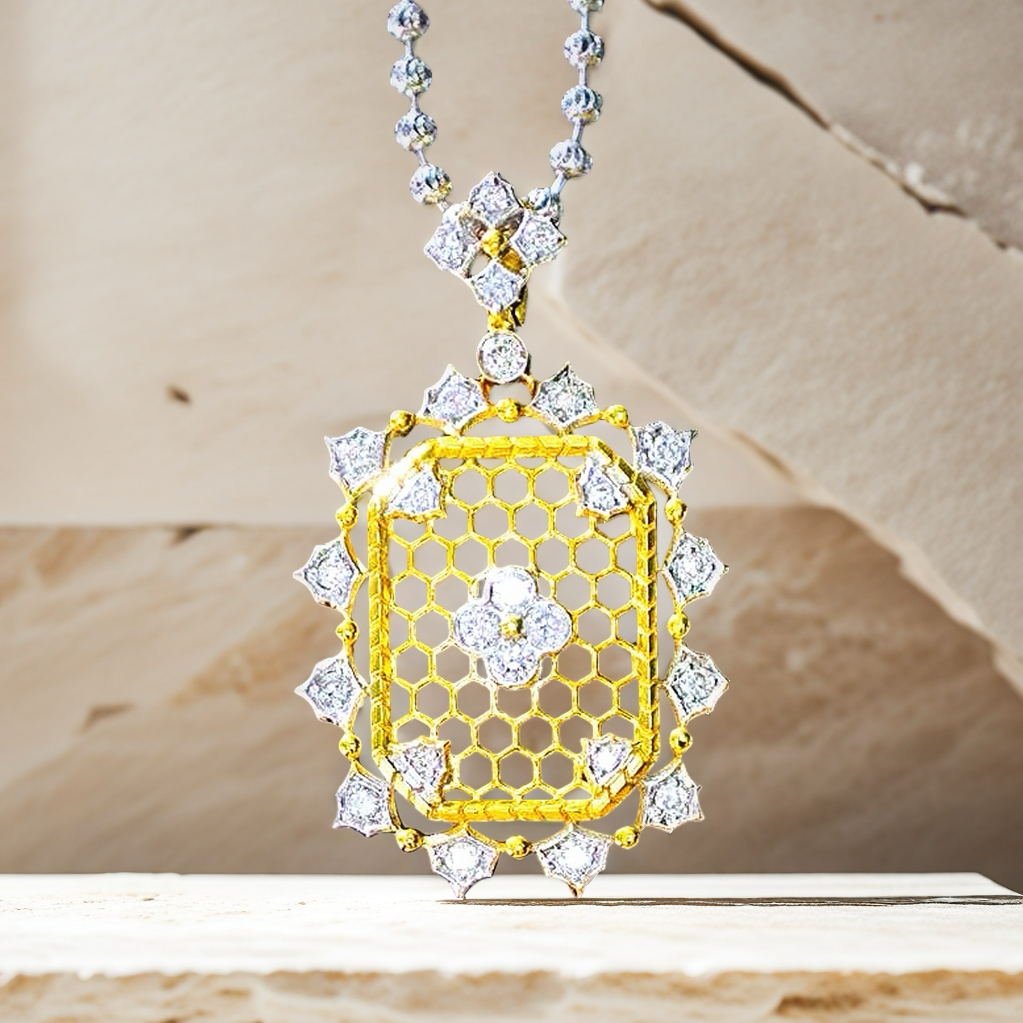 Vintage 18k Gold Diamond Pendant (Item No. VT094)