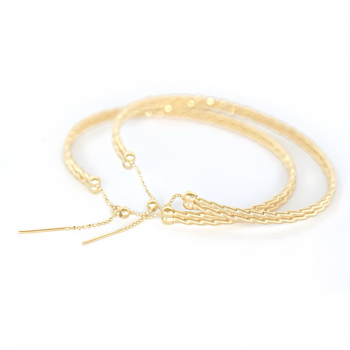 Electroforming Twisted 18K Gold Bracelet (Item No. DG031CB)