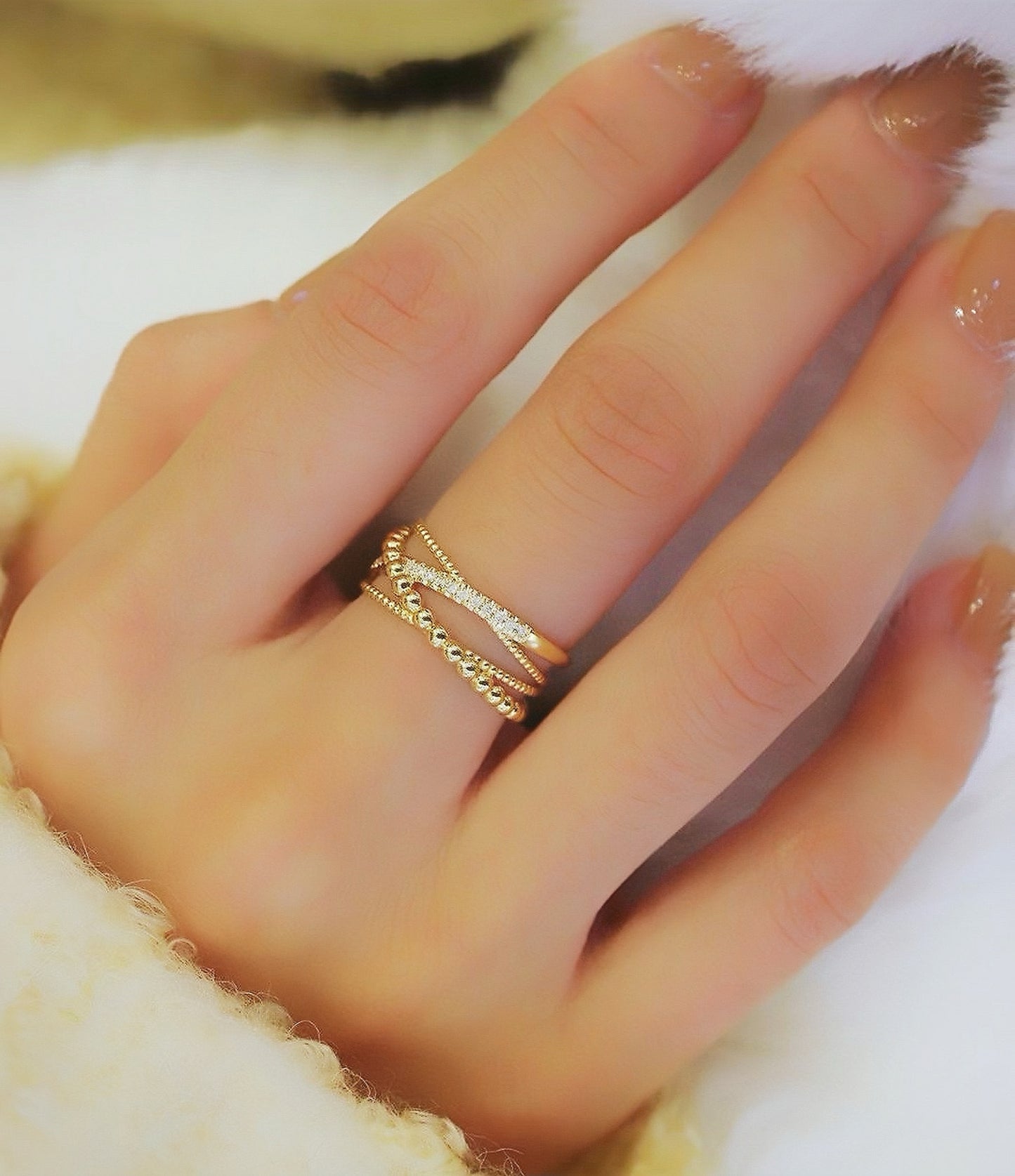 Vintage 18k Gold Diamond Ring (Item No. VT024)