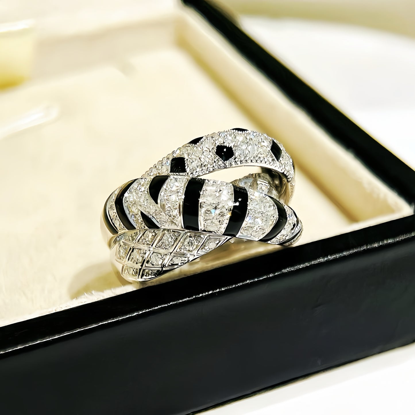 Black Enamel Vintage 18k Gold Diamond Ruby Ring (Item No. VT406)