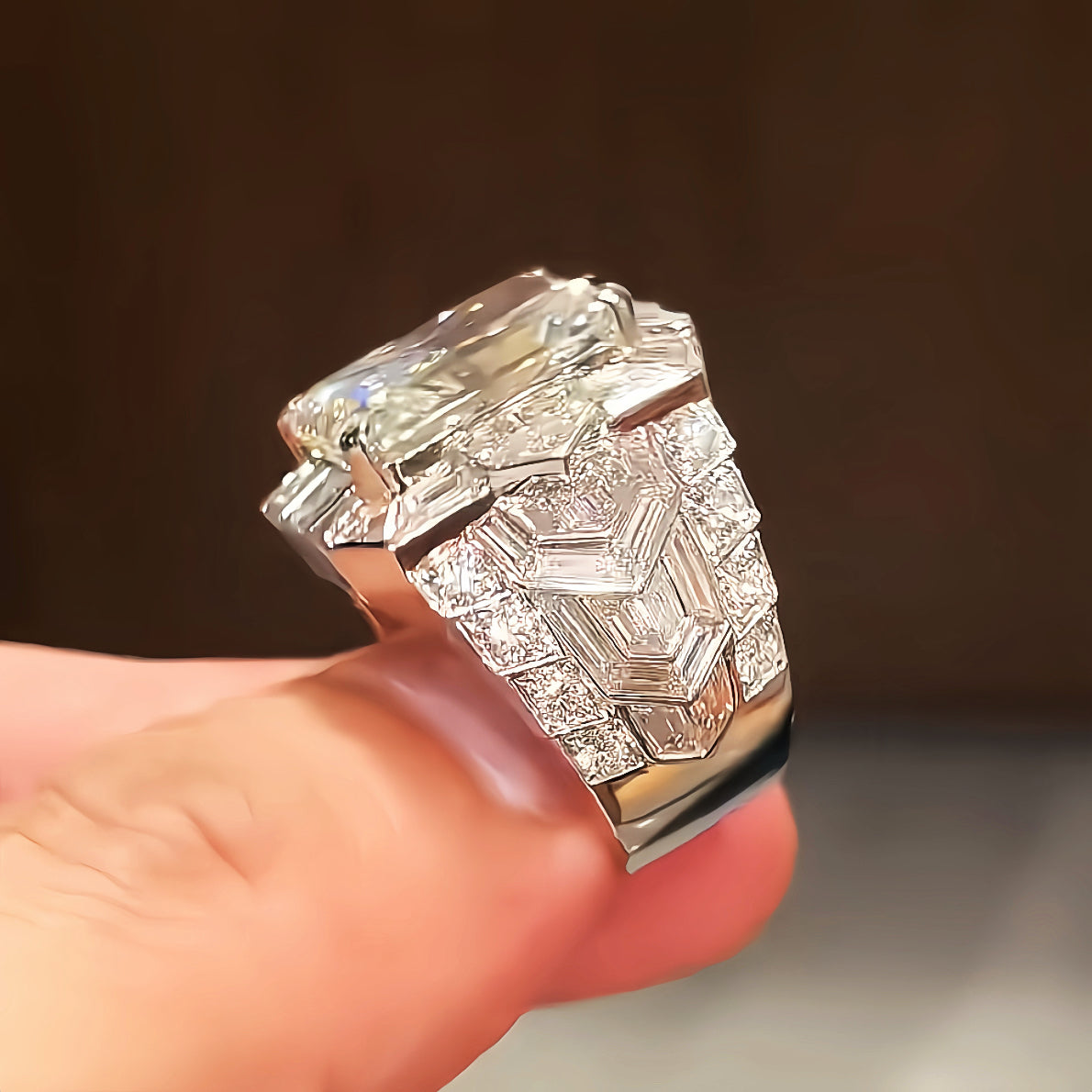 Platinum Gold Lab Grown Diamond Ring (Item No. JXXR05)