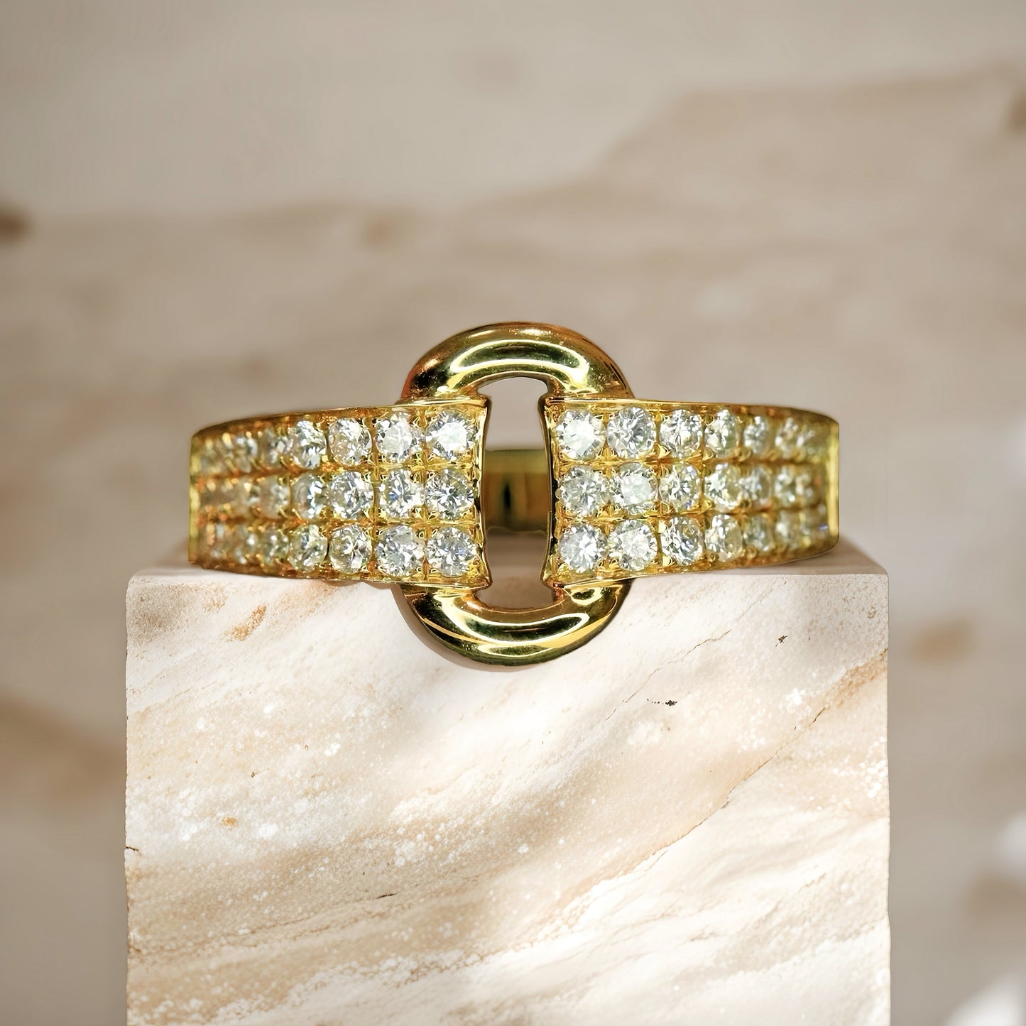 Vintage 18k Gold Sapphire Diamond Ring (Item No. VT186)