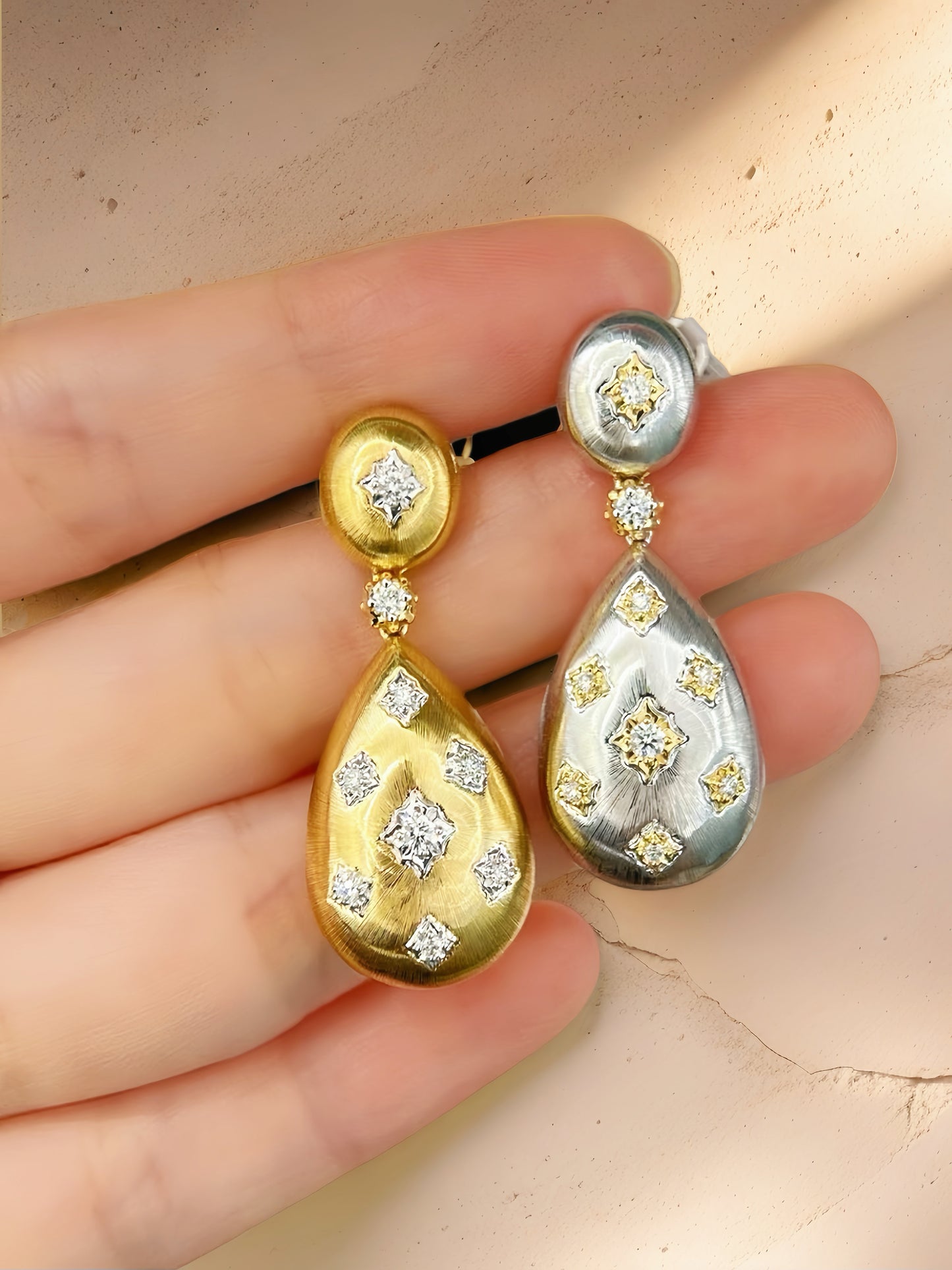 Vintage 18k Gold Diamond Ruby Earring (Item No. VT244)