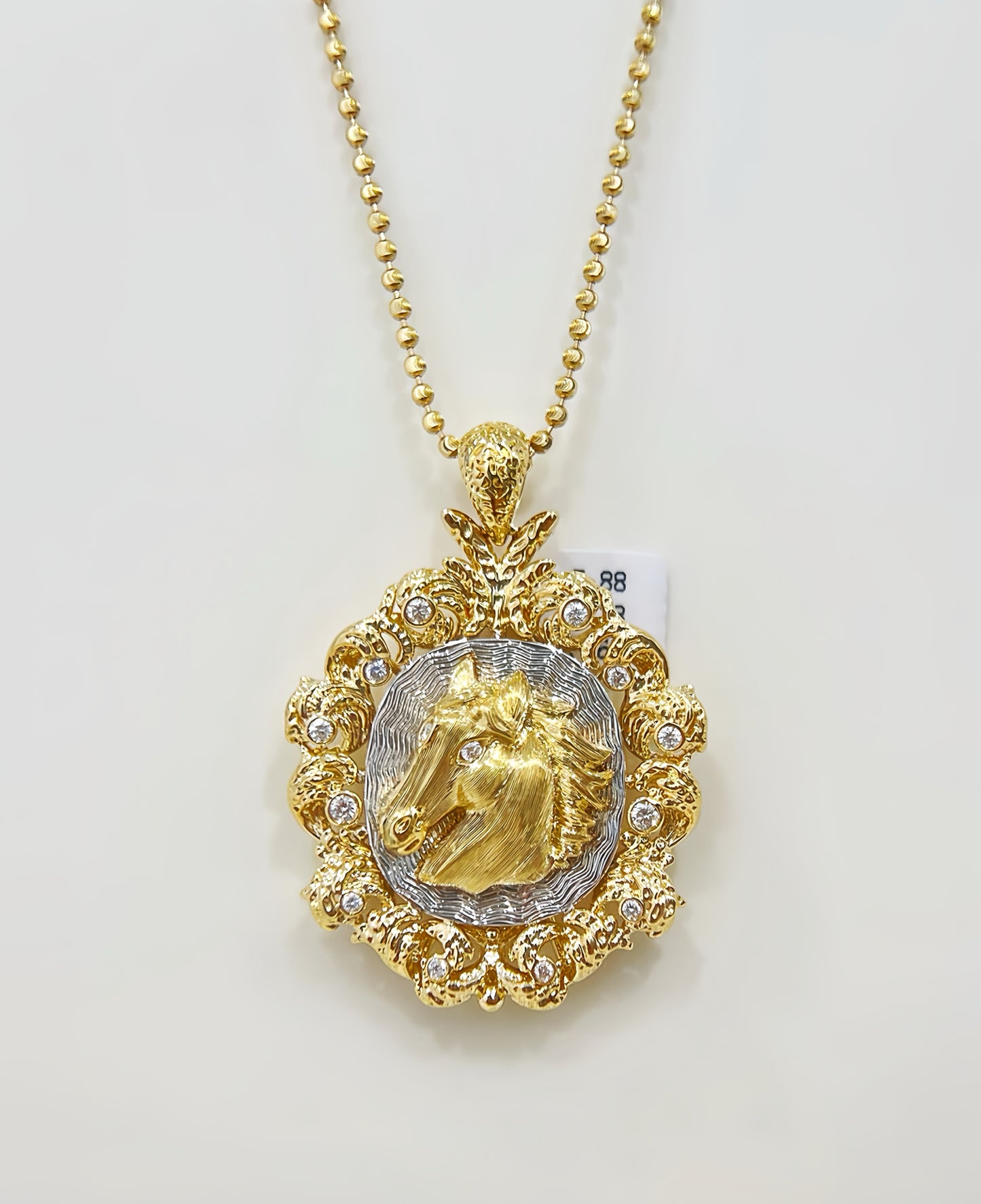 Horse Vintage 18k Gold Diamond Pendant (Item No. VT376)