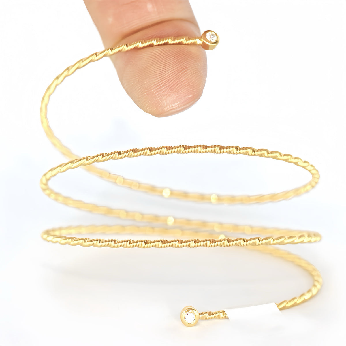 Electroforming Muti-layer 18K Gold Diamond Bracelet (Item No. DG041CB)