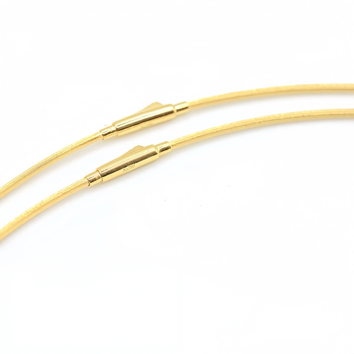 1.0mm/1.1mm Twisted 18k Gold Necklace (Item No. SH011CN)