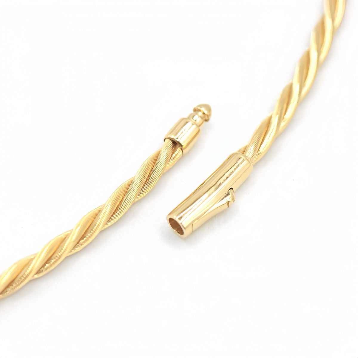 3 Strand Twisted 18k Gold Necklace (Item No. SH021CN)