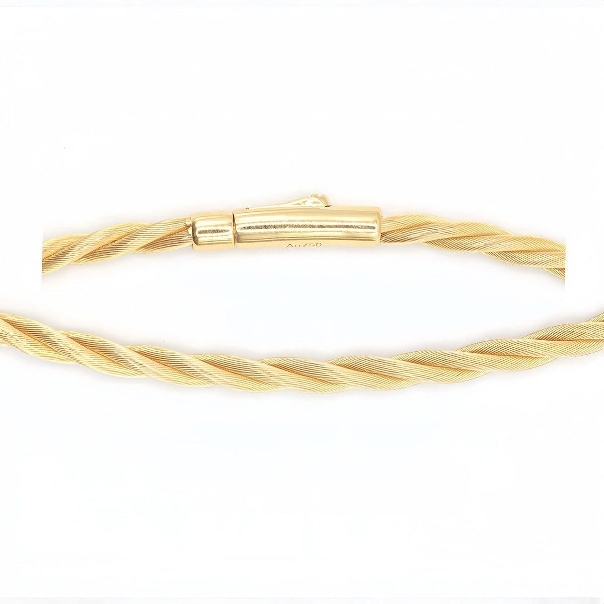 3 Strand Twisted 18k Gold Necklace (Item No. SH021CN)