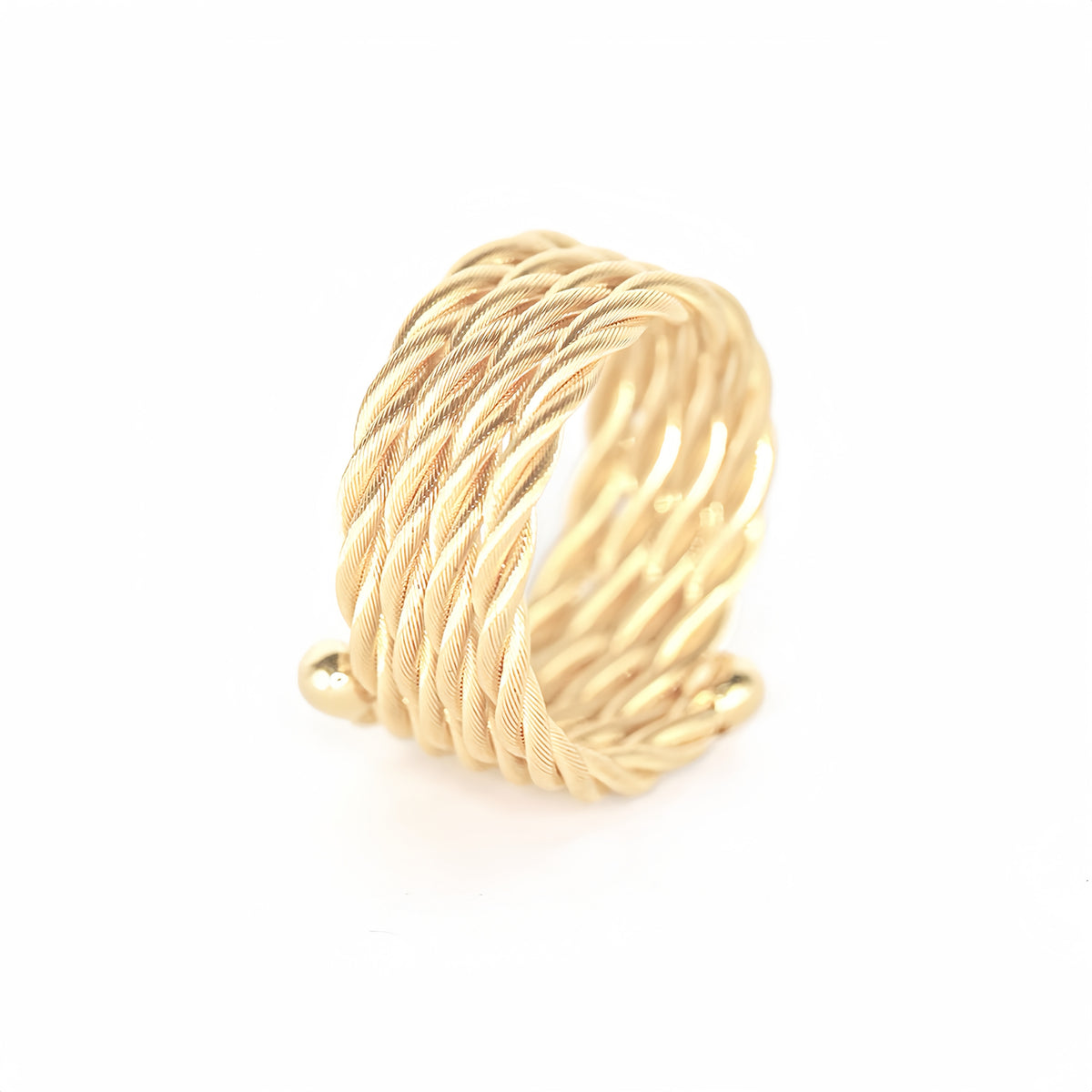 Twisted 18k Gold Diamond Ring (Item No. SH061CR)