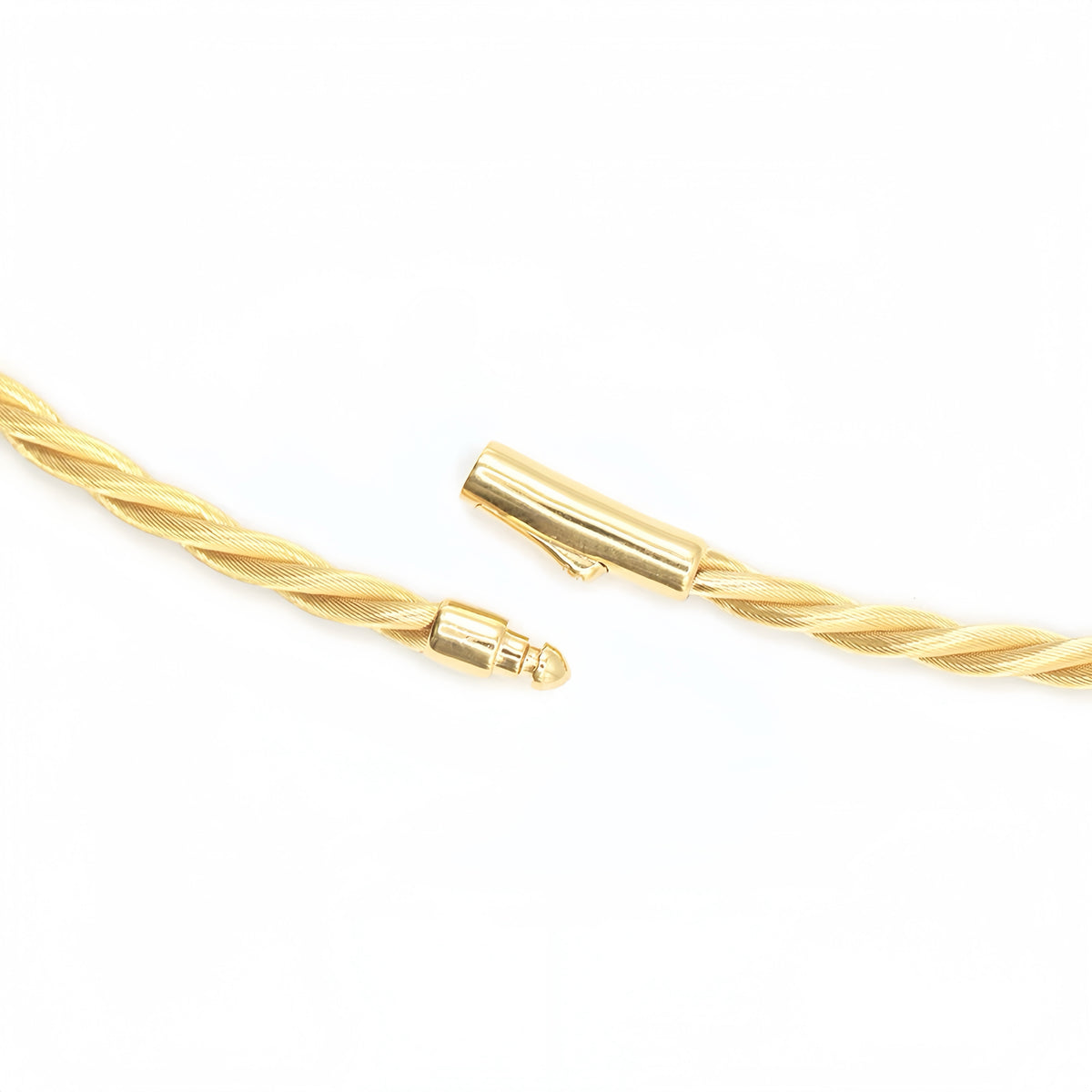 3 Strand Twisted 18k Gold Necklace (Item No. SH021CN)