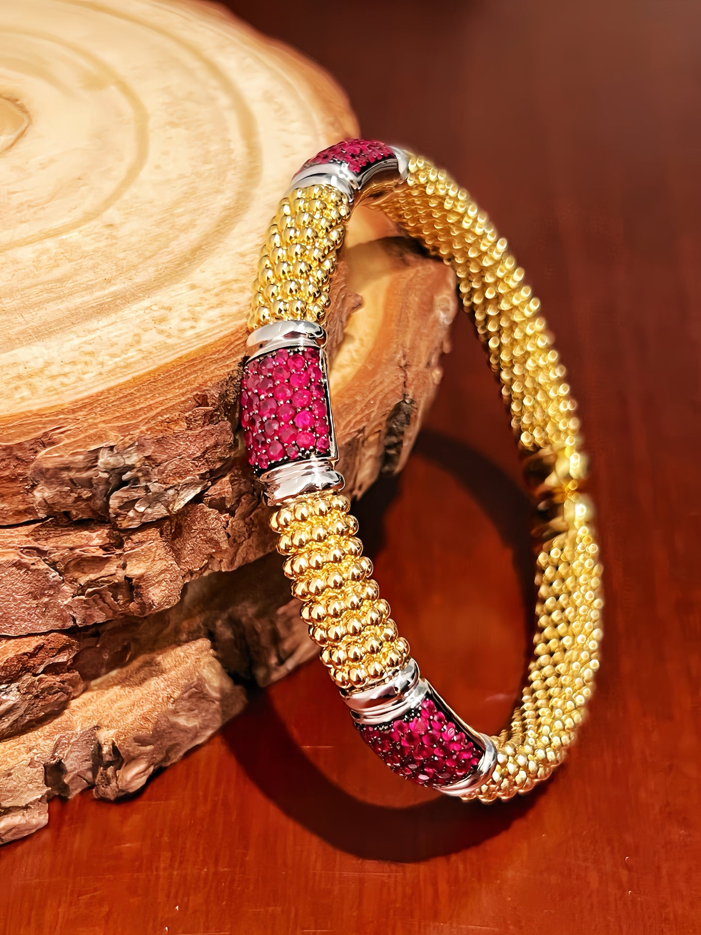 Vintage 18k Gold Ruby Bracelet (Item No. VT458)