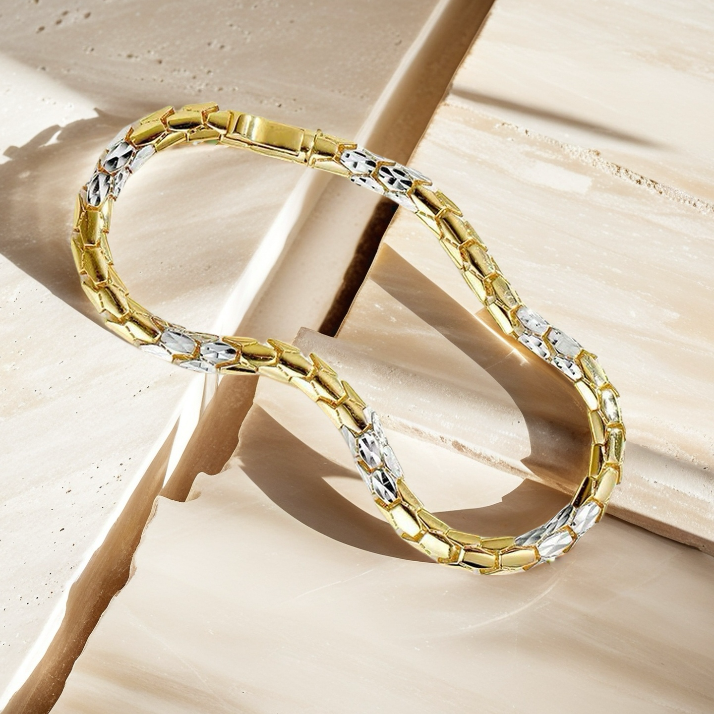 Snake Platinum Gold Bracelet Chain (Item No. GB0033)