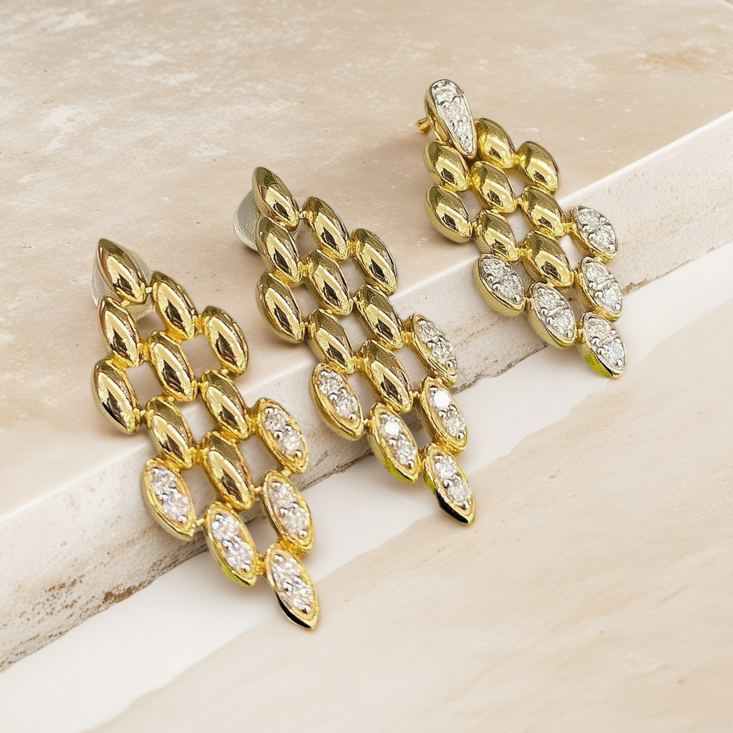 Vintage 18k Gold Diamond Earring/Pendant (Item No. VT067)