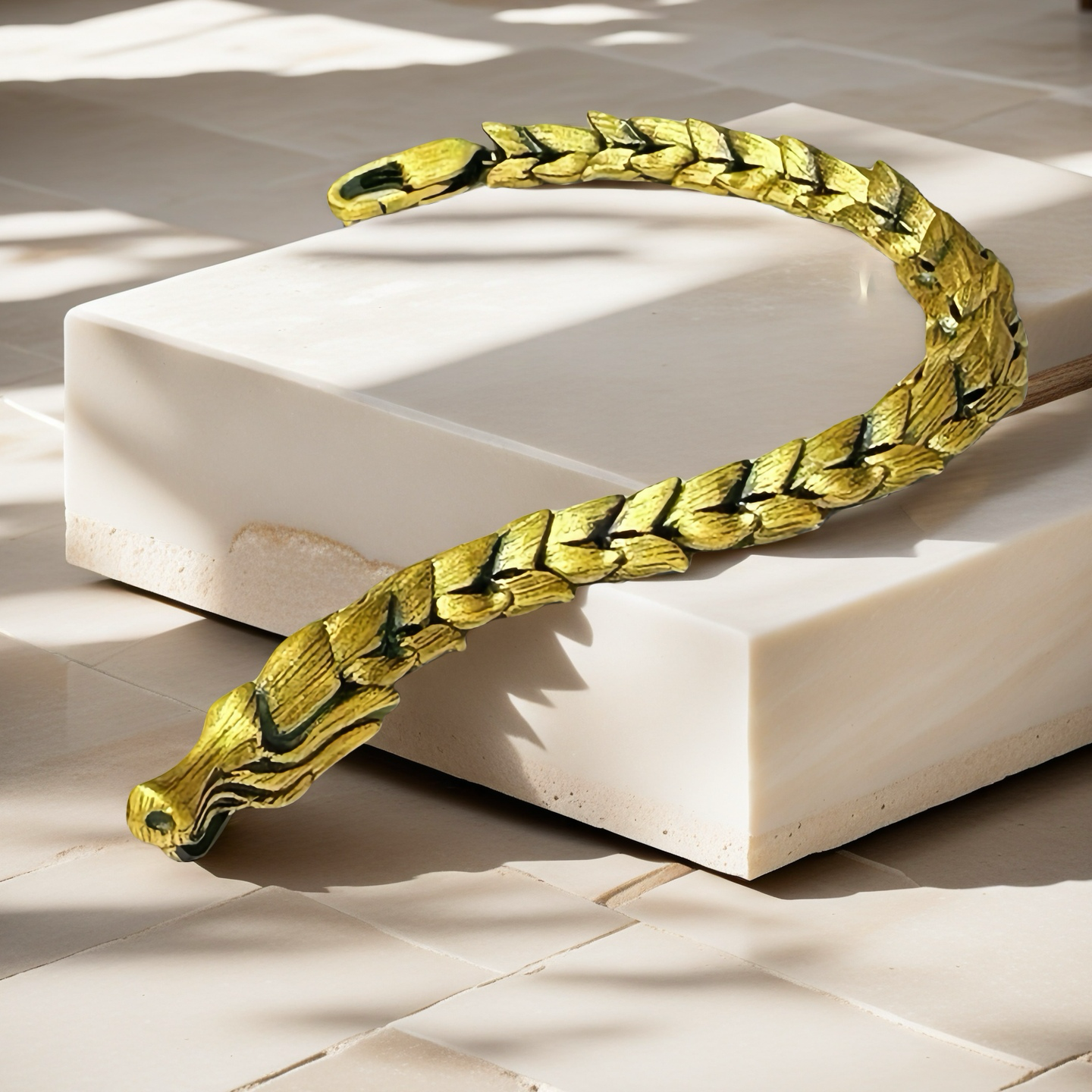 Gold Dragon 24k Gold Bracelet Chain (Item No. GB0029)