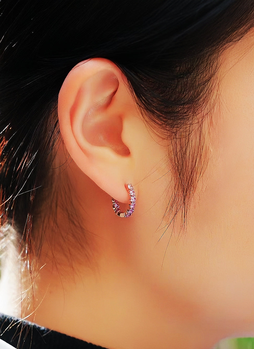 Rainbow Sapphire 18k Gold Earring (Item No. SA129)