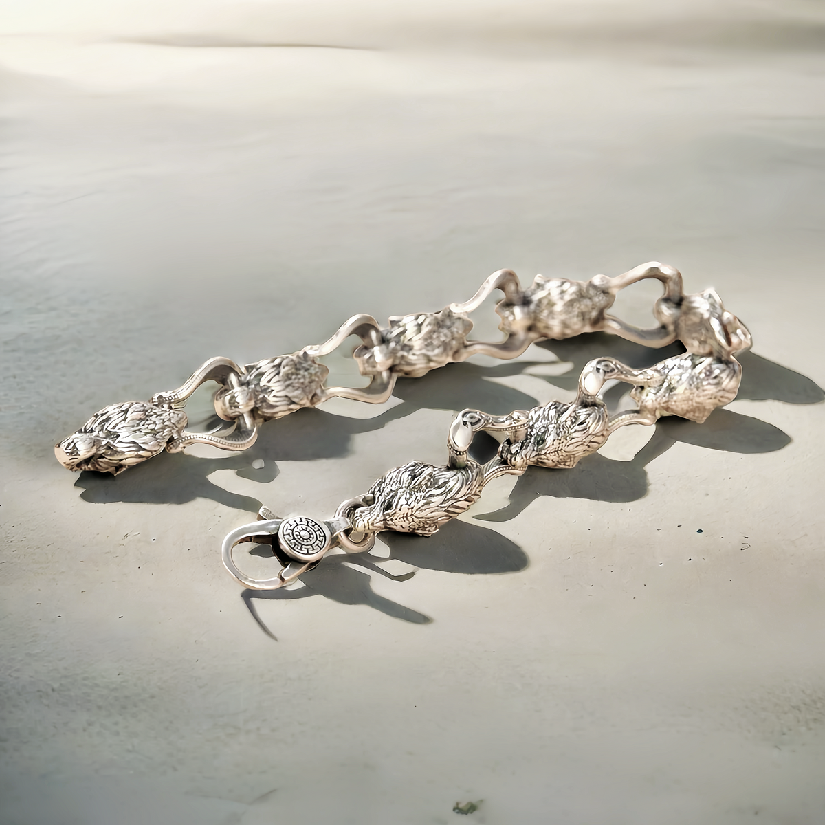 Wolf Silver Bracelet (Item No. B0675)