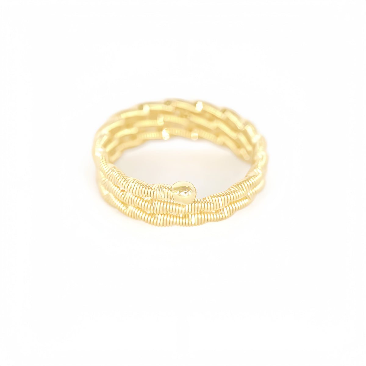 Double Wire-wrapped 18k Gold Ring (Item No. DG151CR)