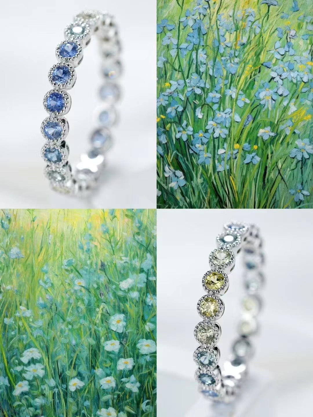 Rainbow Sapphire 18k Gold Ring (Item No. SA029)