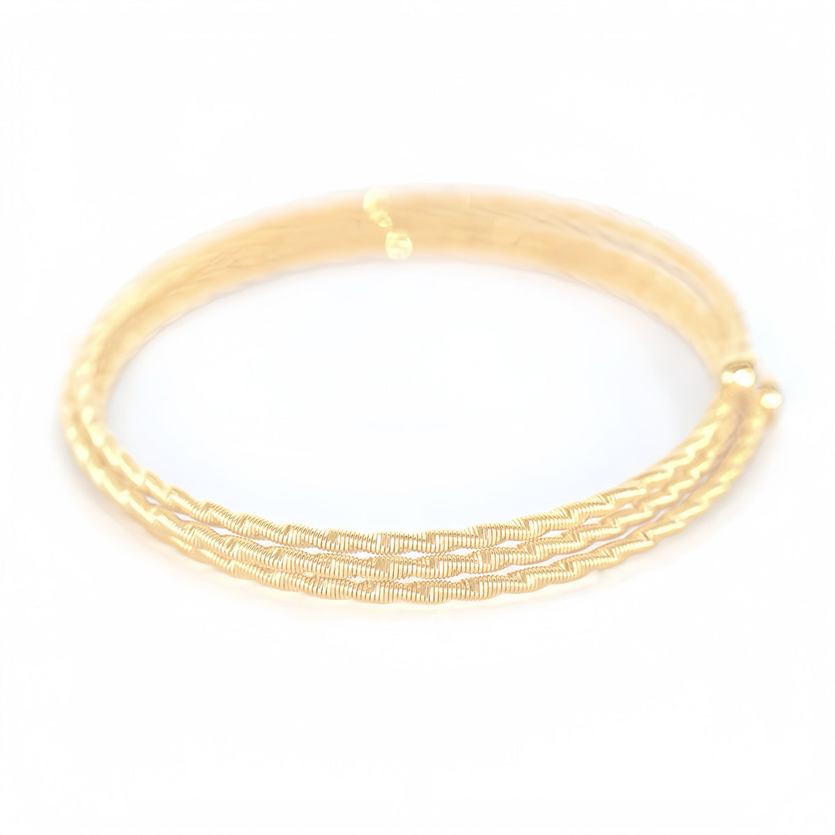 Electroforming Muti-layer 18K Gold Diamond Bracelet (Item No. DG041CB)