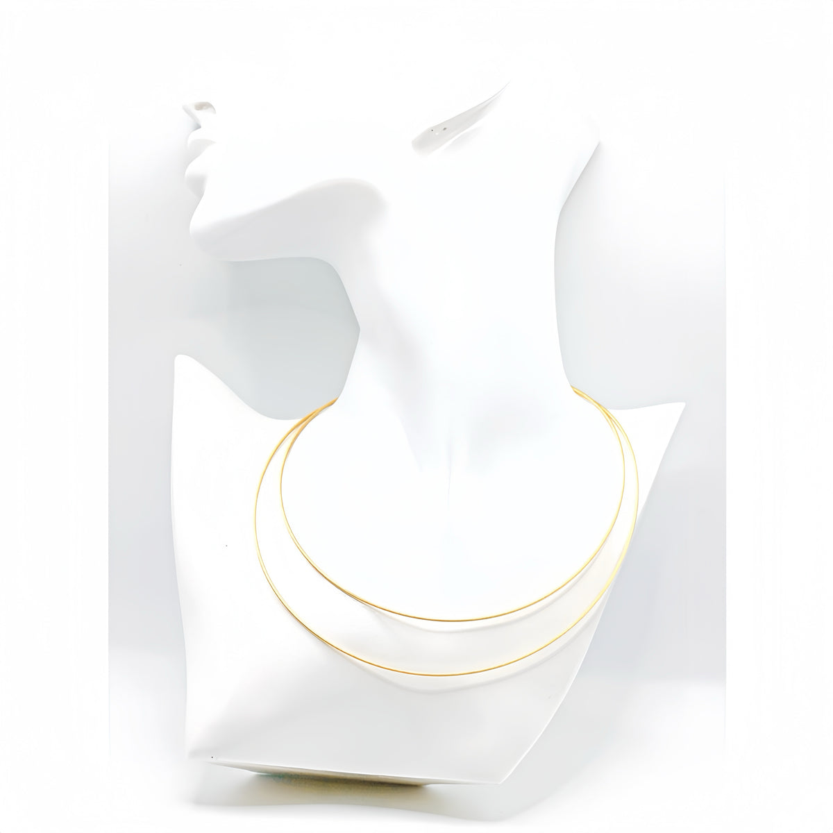1.0mm/1.1mm Twisted 18k Gold Necklace (Item No. SH011CN)