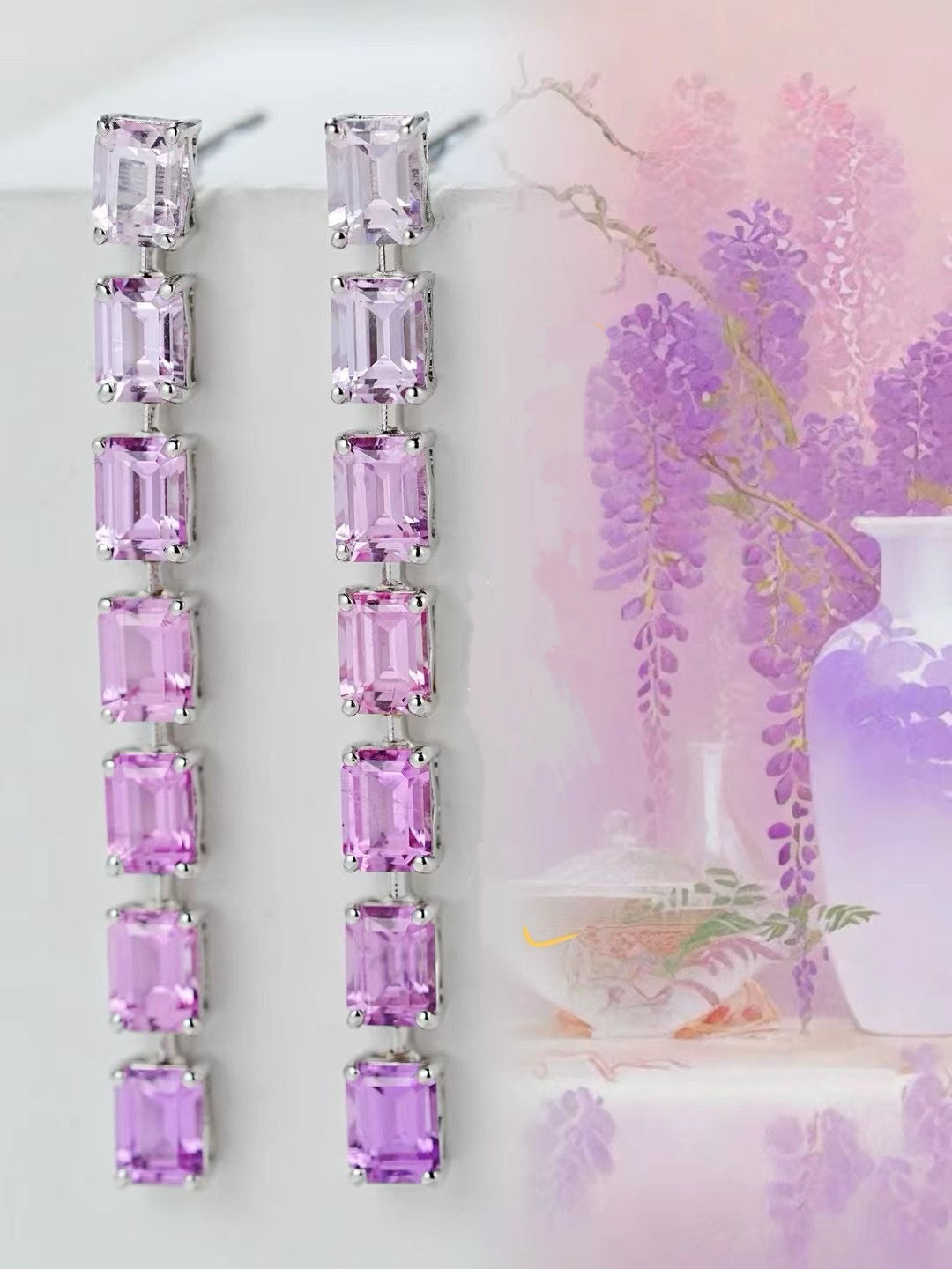 Rainbow Sapphire 18K Gold Earring (Item No. SA020)