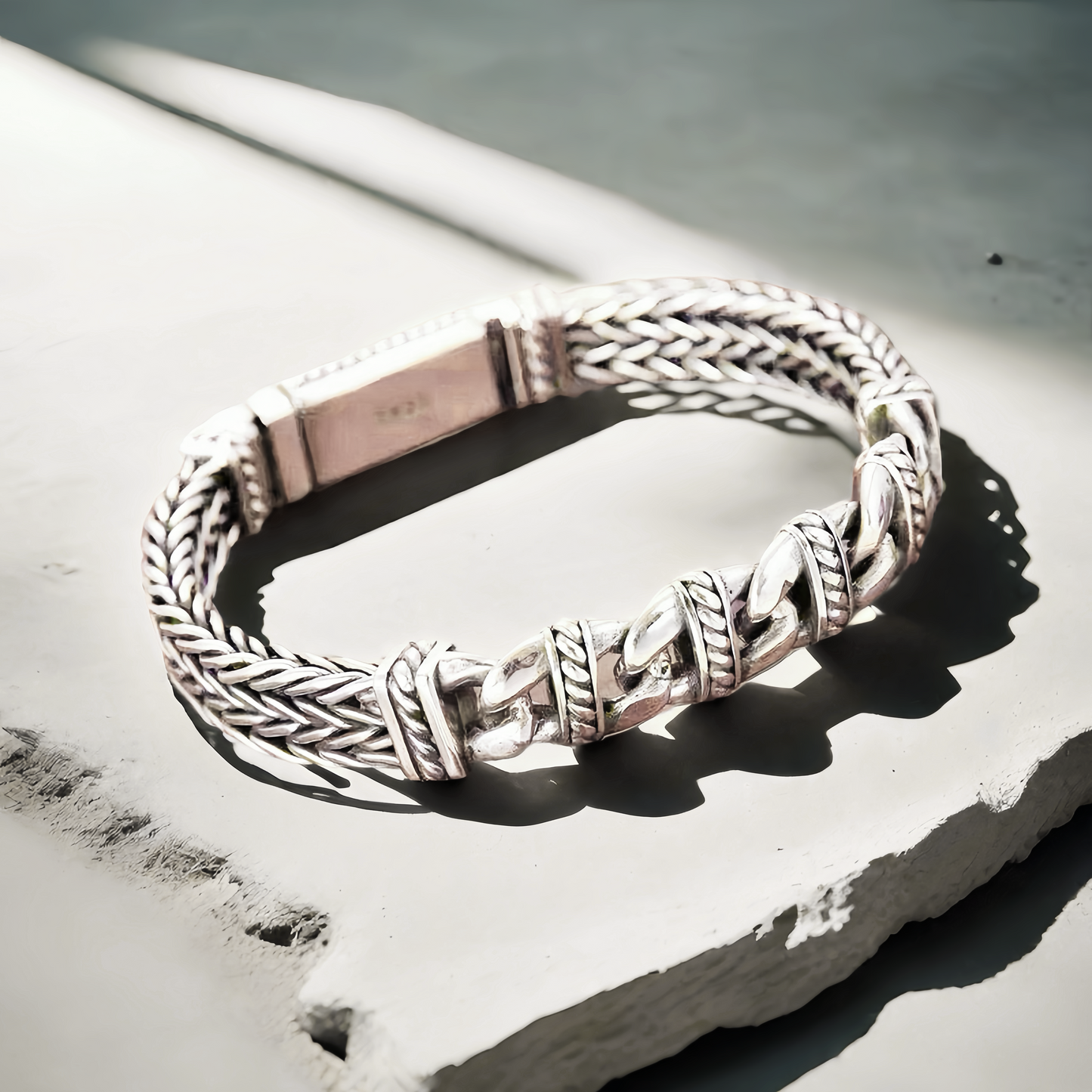 Fashion Braided Silver Bracelet (Item No. B0642)