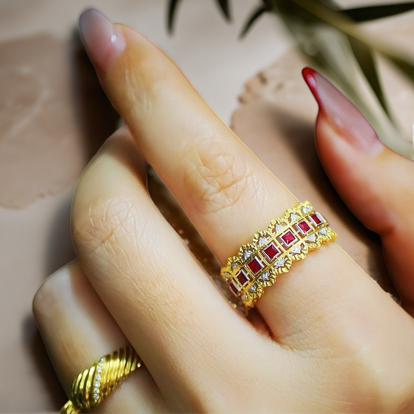 Vintage 18k Gold Diamond Ring (Item No. VT023)