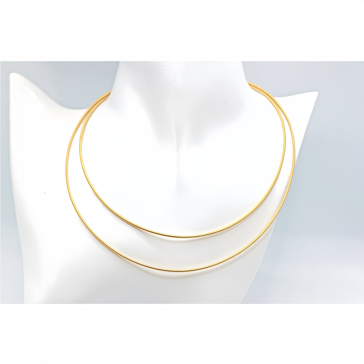 1.2/1.4/1.7mm Omega 18k Gold Necklace (Item No. SR011CN)