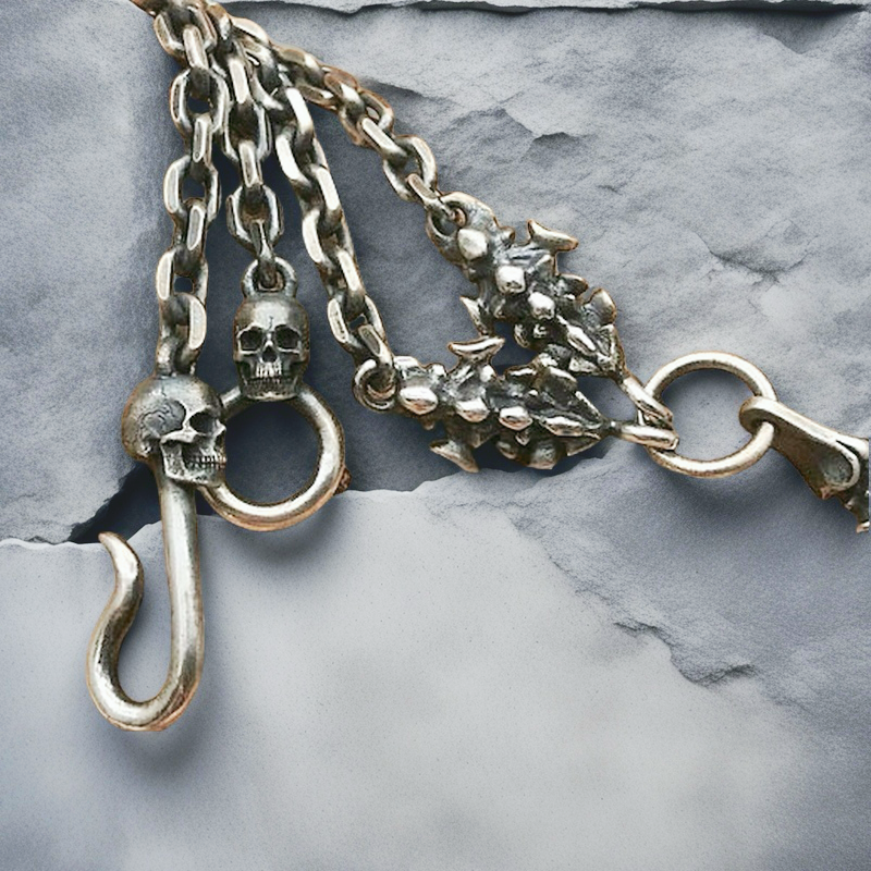 Skull & Cross Bone Silver Pendant (Item No. SC013)