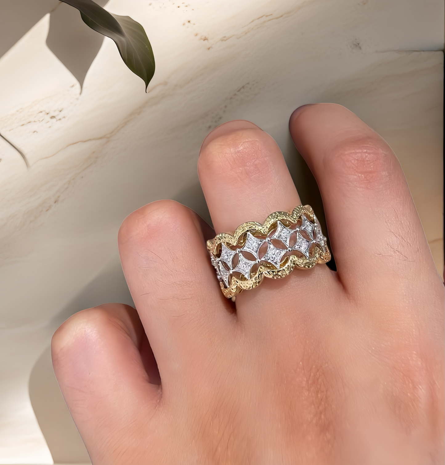 Vintage 18k Gold Diamond Ring (Item No. VT145)