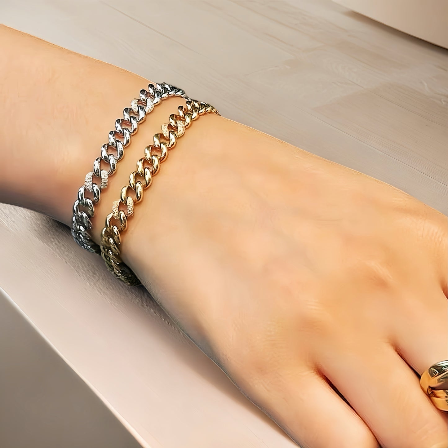 Cuban 18k Gold Diamond Bracelet (Item No. VT133)