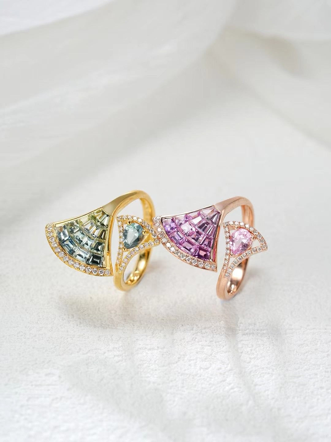 Rainbow Sapphire 18k Gold Ring (Item No. SA071)