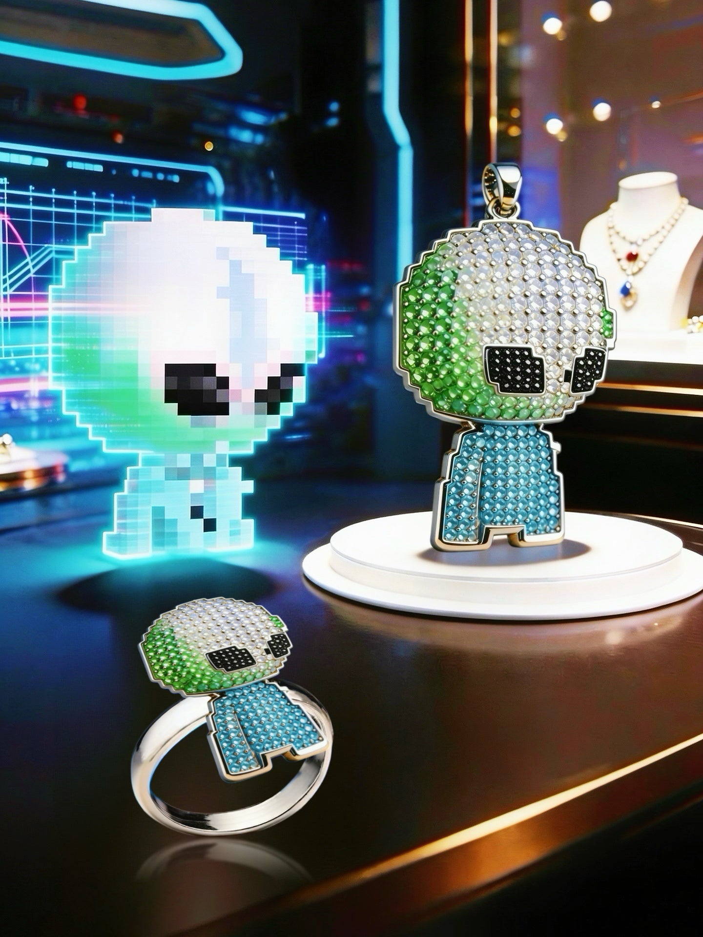 The Alien Boy NFT Custom Jewelry