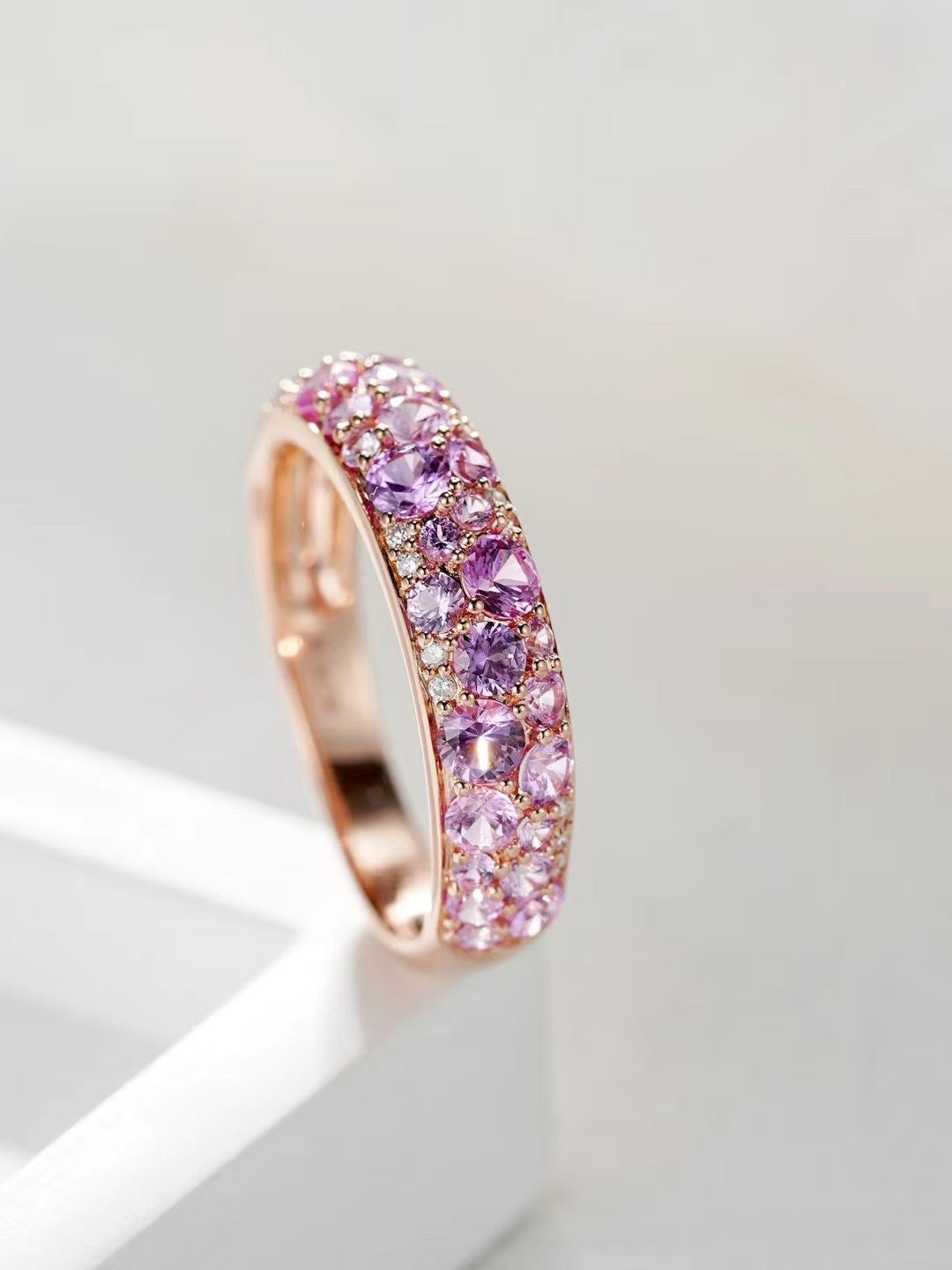 Rainbow Sapphire 18k Gold Ring (Item No. SA060)