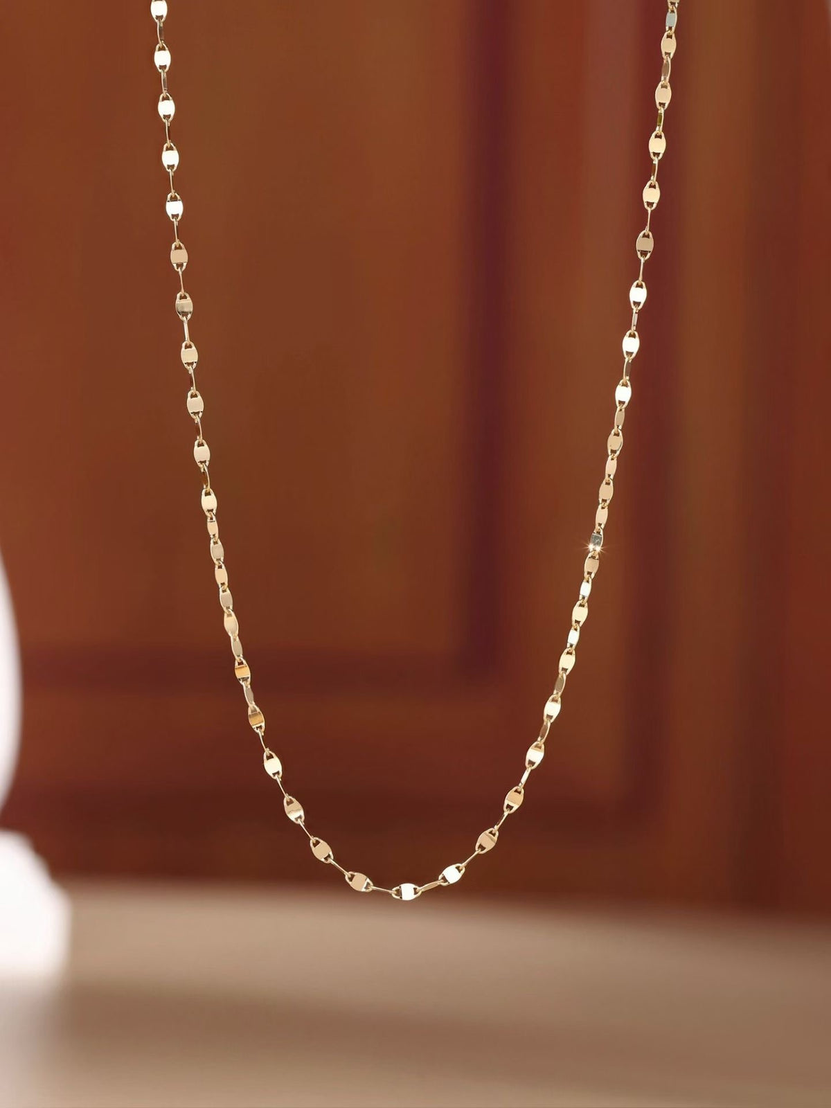 Classic Light Weight 18k Gold Necklace (Item No. HFN006)