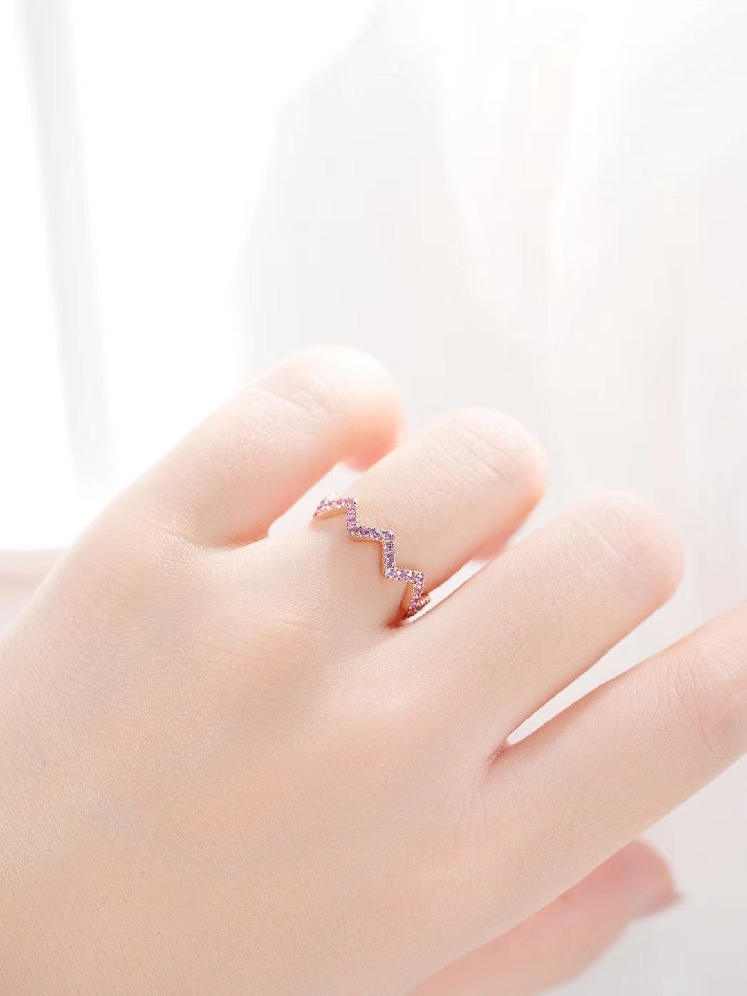 Rainbow Sapphire 18k Gold Ring (Item No. SA056)