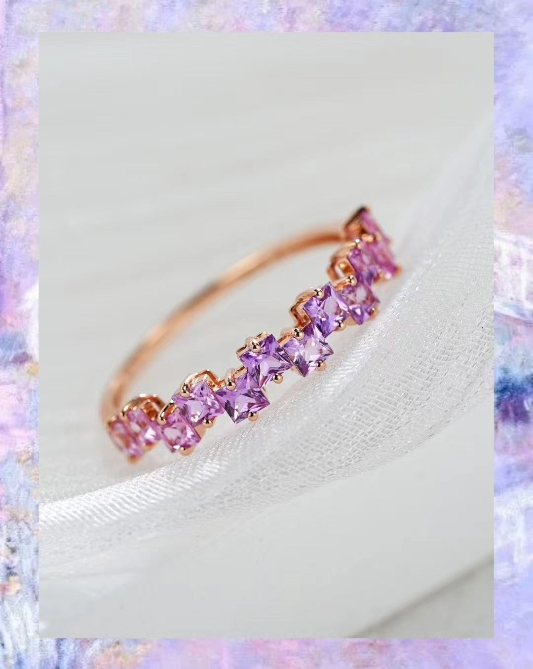 Rainbow Sapphire 18k Gold Ring (Item No. SA096)