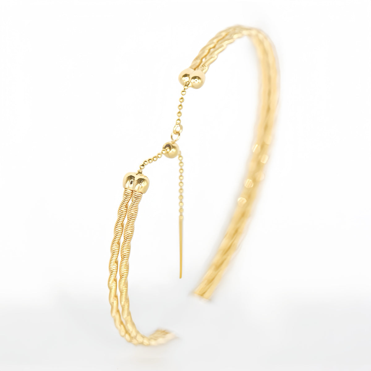 Electroforming Twisted 18K Gold Bracelet (Item No. DG031CB)