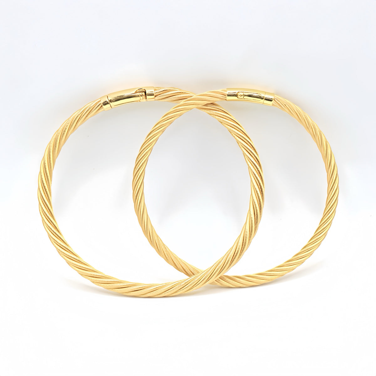 7 Strand Twisted 18K Gold Bracelet (Item No. SH042CB)
