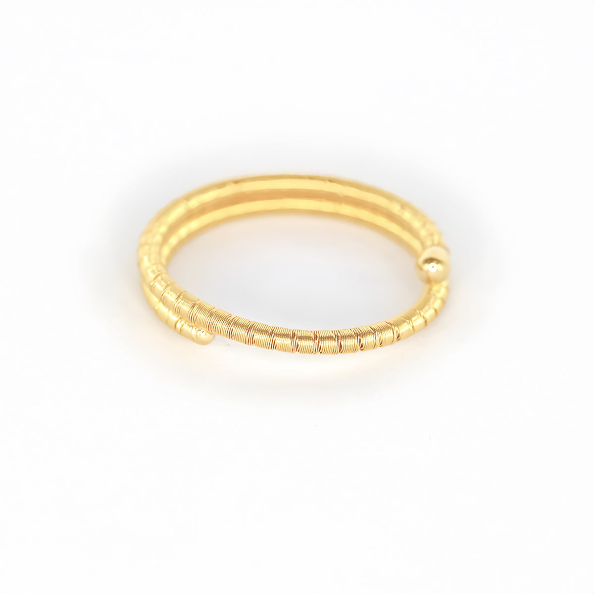 Single Twisted 18k Gold Ring (Item No. SX111CR)