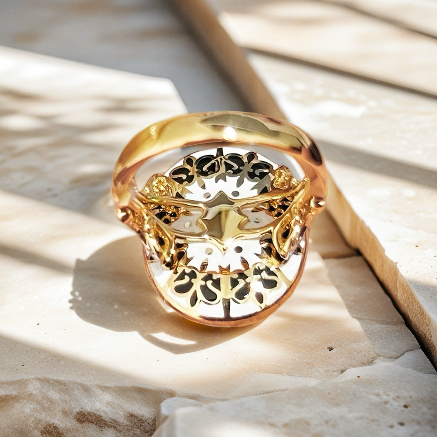 Vintage 18k Gold Diamond Ruby Ring (Item No. VT003)