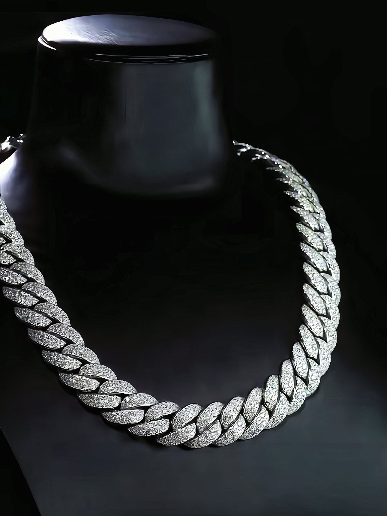 22mm Large Cuban Link Sterling Silver/18k Gold Necklace Chain (Item No. GN0017)
