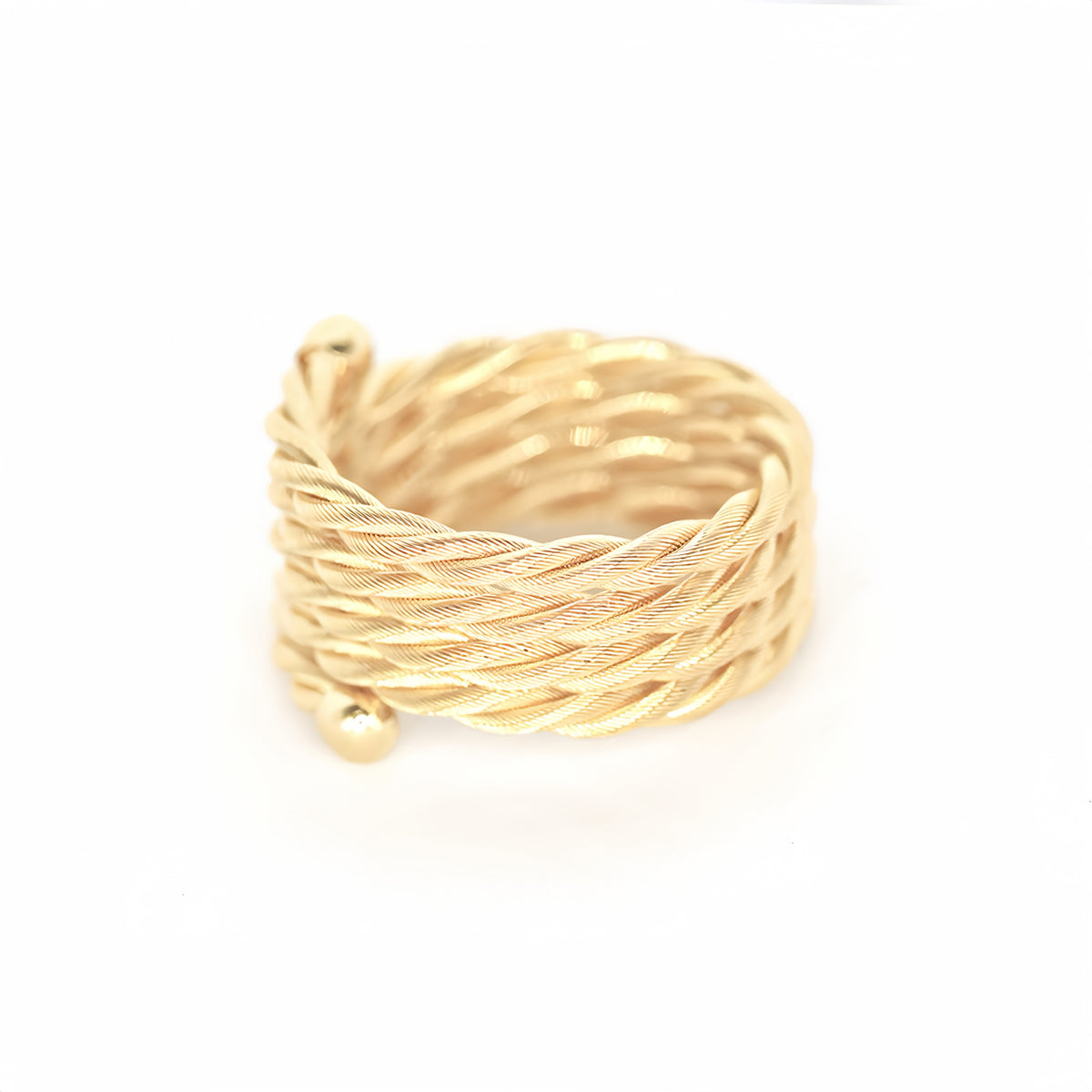 Twisted 18k Gold Diamond Ring (Item No. SH061CR)