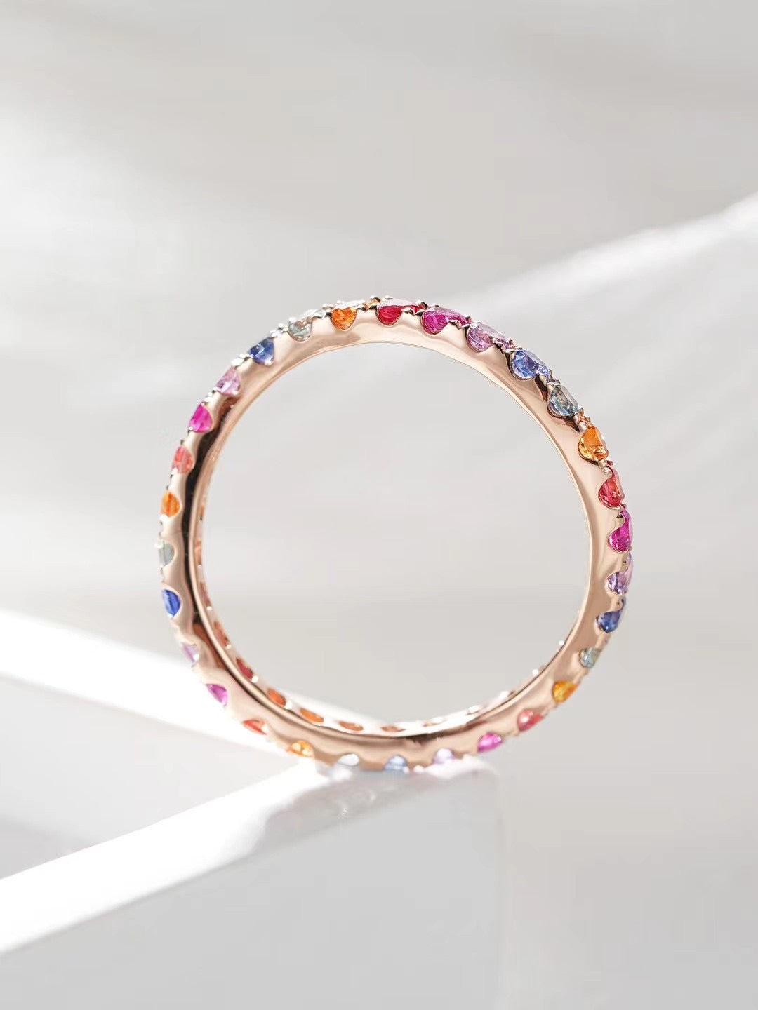 Rainbow Sapphire 18k Gold Ring (Item No. SA032)