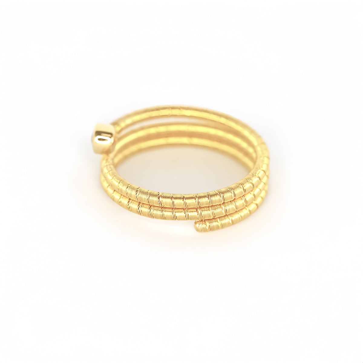 Tripple Twisted 18k Gold Diamond Ring (Item No. SX91CR)