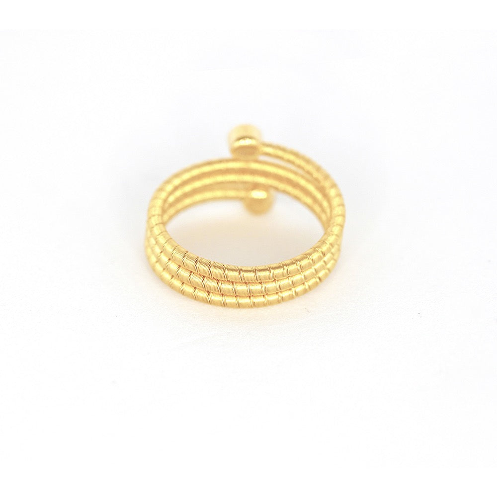 Tripple Twisted 18k Gold Diamond Ring (Item No. SX071CR)