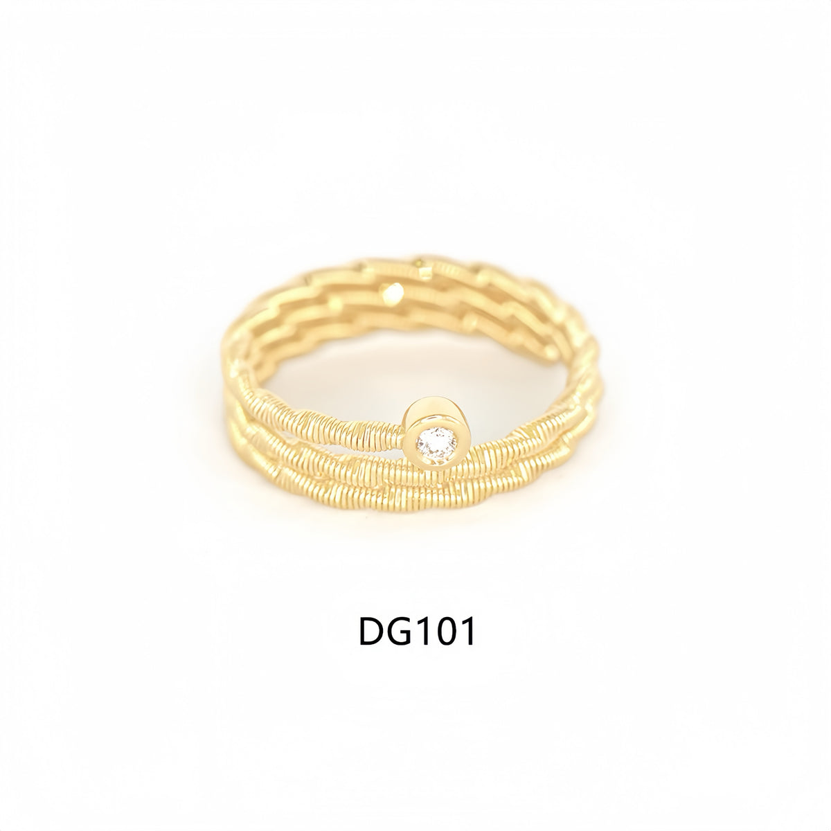 Wire-wrapped 18k Gold Ring (Item No. DG131CR)