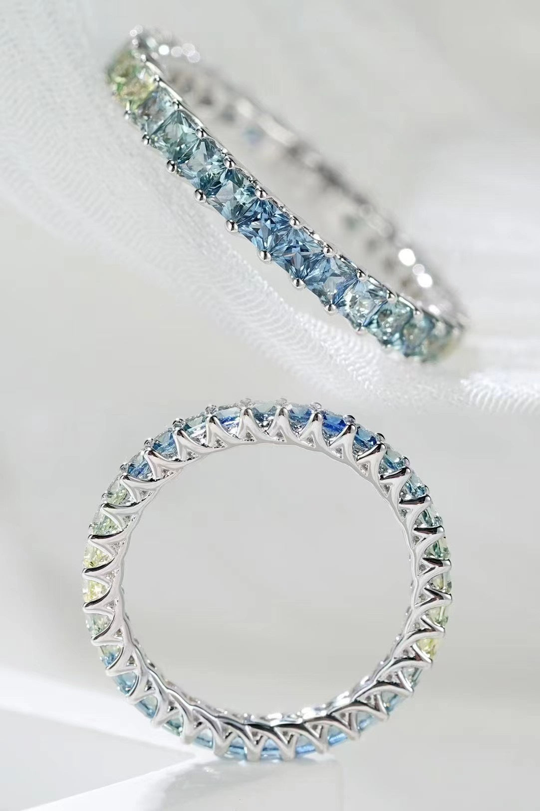 Rainbow Sapphire 18k Gold Ring (Item No. SA042)