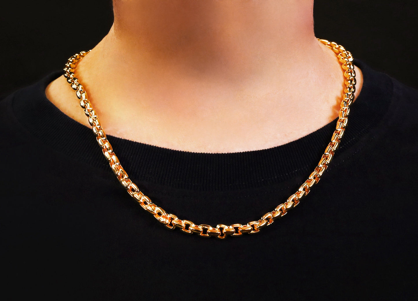 Oval Link Sterling Silver/9k/14k/18k Necklace Chain (Item No. GN0005)